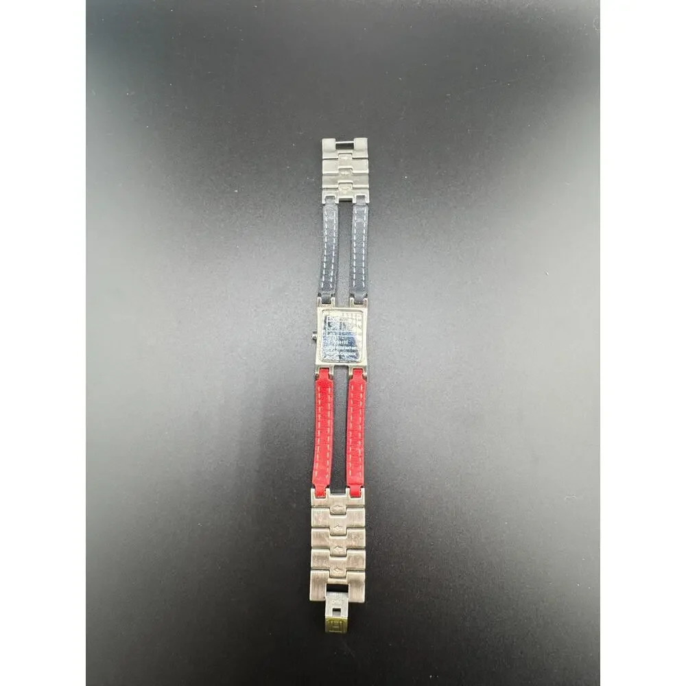 Tommy Hilfiger Watch Chunky Case Navy Red Dual Strap